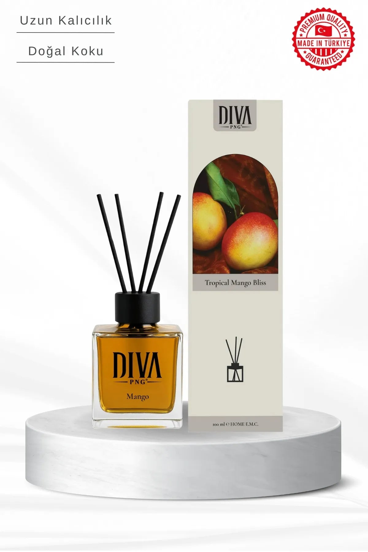 Mango Scented Square Bottle Stick Room Fragrance Premium Series 100 ml