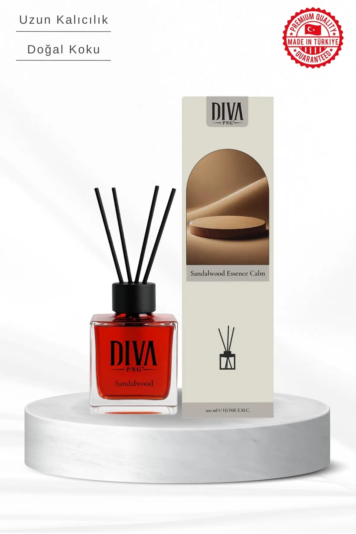 Sandalwood Scented Square Bottle Stick Air Freshener Premium Series 100 ml