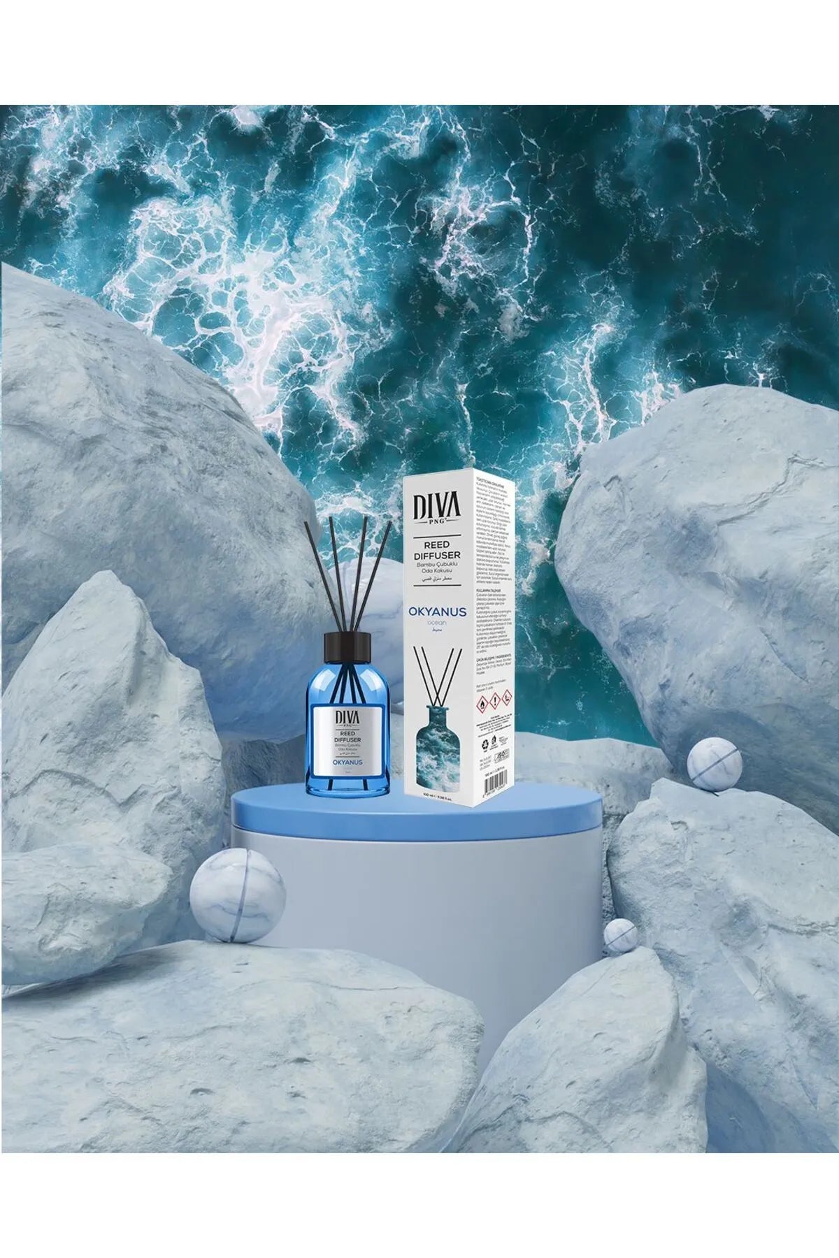 Ocean Breeze Reed Diffuser | Bamboo &amp; Natural Refreshing Essence 100ml