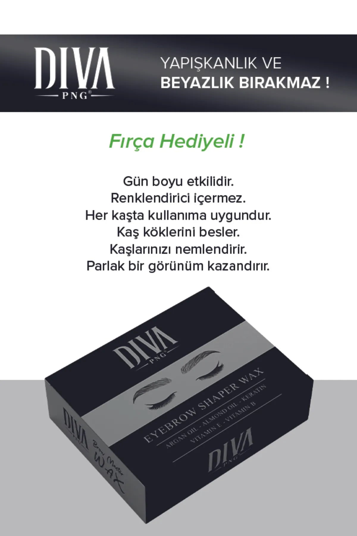 Eyebrow Shaping Wax | Argan Almond Oil | All-Day Fixation | With Brush