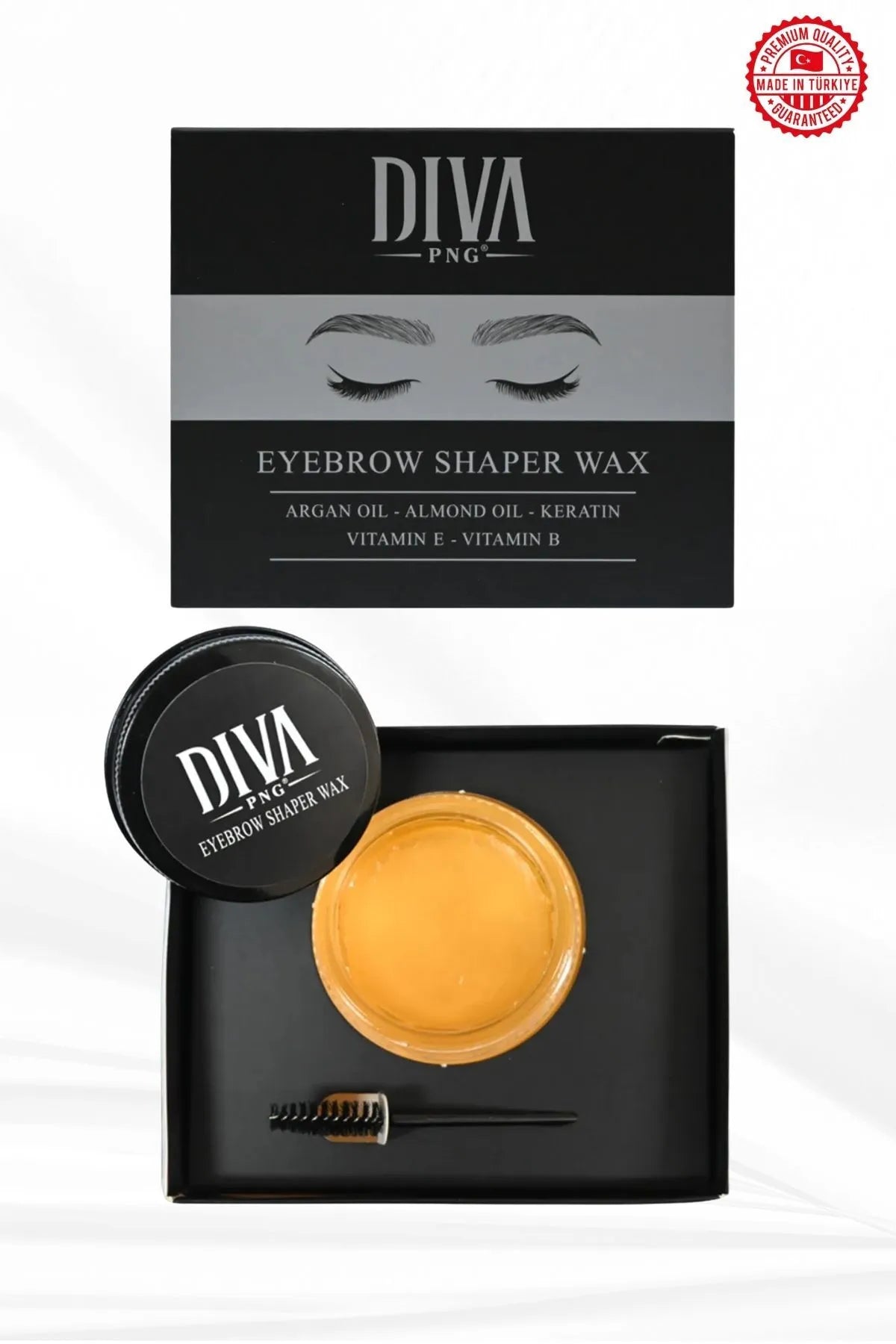 Eyebrow Shaping Wax | Argan Almond Oil | All-Day Fixation | With Brush