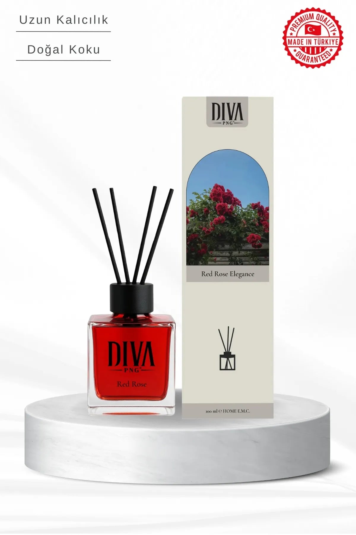 Rose Square Bottle Reed Diffuser | Premium Series 100ml