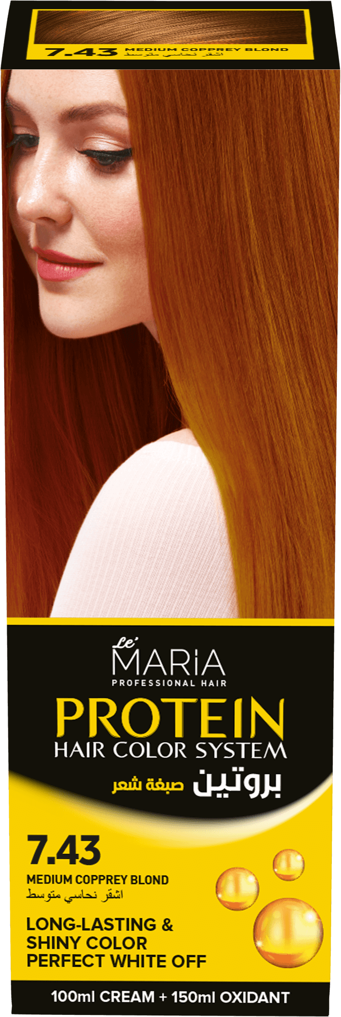 Le Maria Protein Hair Color System 7.43 / Auburn Copper Dore
